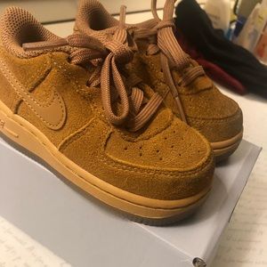 Nike wheat suede Force 1 size 6c
